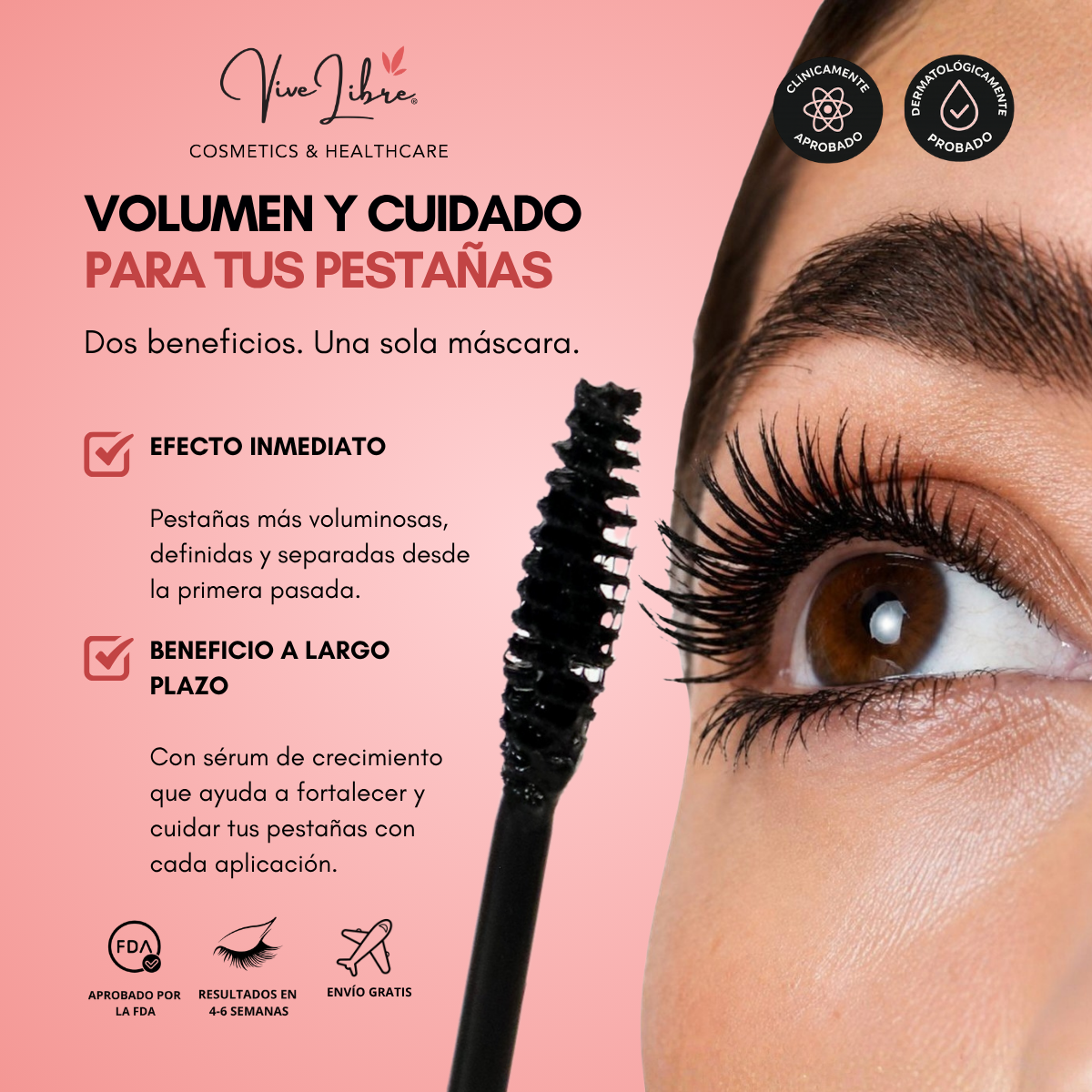 KIT POTENCIA TU MIRADA + RIZADOR DE PESTAÑAS Y COSMETIQUERA DE REGALO