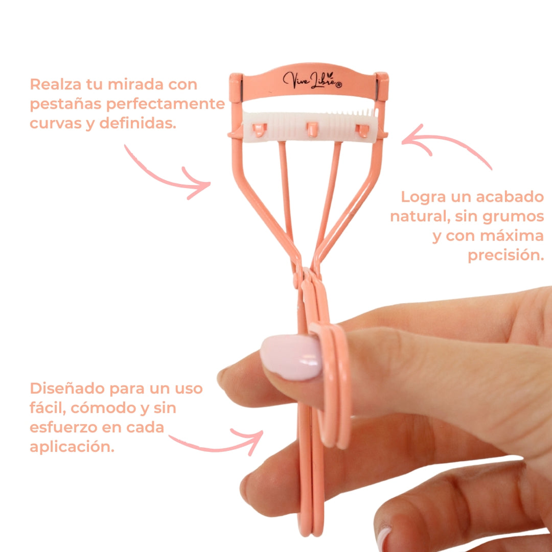 RIZADOR DE PESTAÑAS CON CEPILLO INCLUIDO