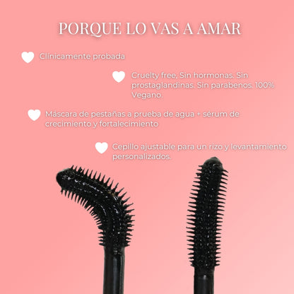 KIT POTENCIA TU MIRADA + RIZADOR DE PESTAÑAS Y COSMETIQUERA DE REGALO