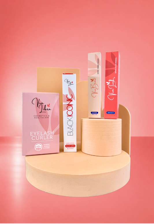 KIT LASH & BROW + RIZADOR DE PESTAÑAS Y COSMETIQUERA DE REGALO