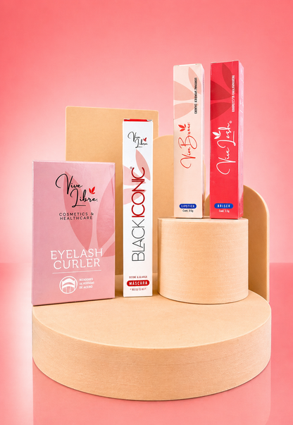 KIT LASH & BROW + RIZADOR DE PESTAÑAS Y COSMETIQUERA DE REGALO