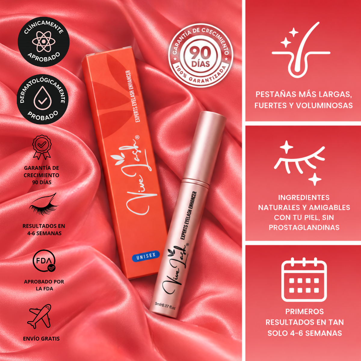 VIVE LASH SERUM - Sérum de Crecimiento de Pestañas 5mL