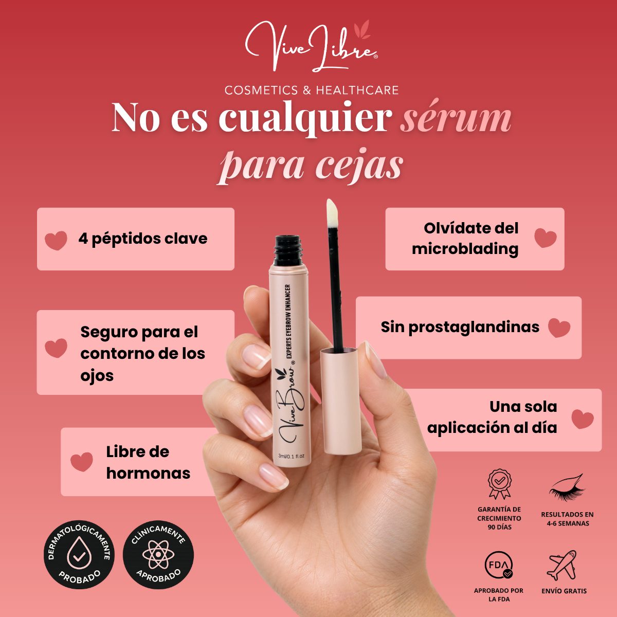 VIVE BROW SERUM - Sérum de Crecimiento de Cejas 3mL