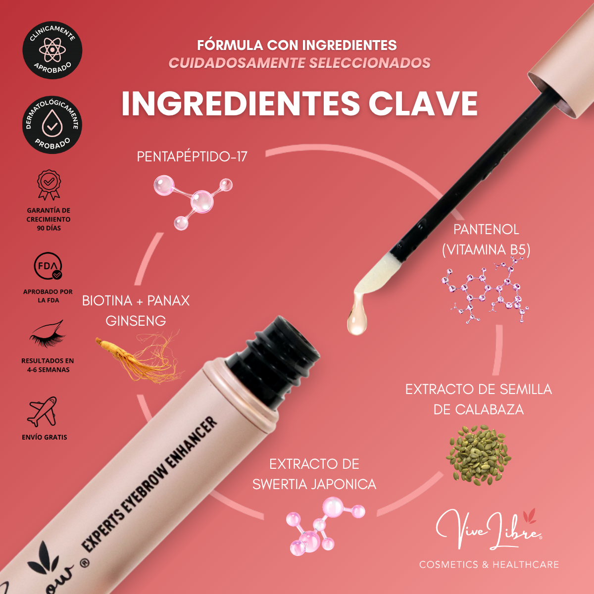 VIVE BROW SERUM - Sérum de Crecimiento de Cejas 3mL