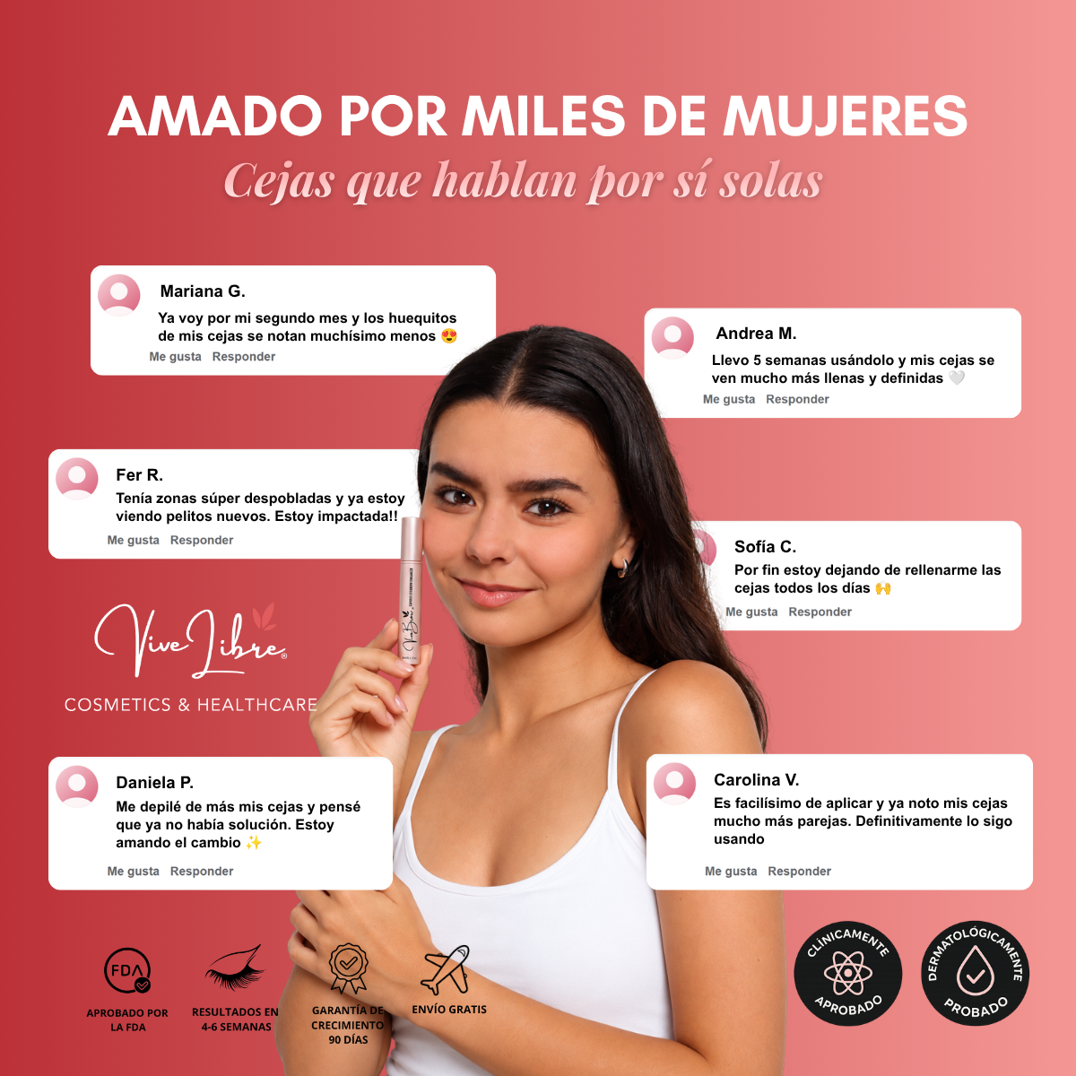 VIVE BROW SERUM - Sérum de Crecimiento de Cejas 3mL