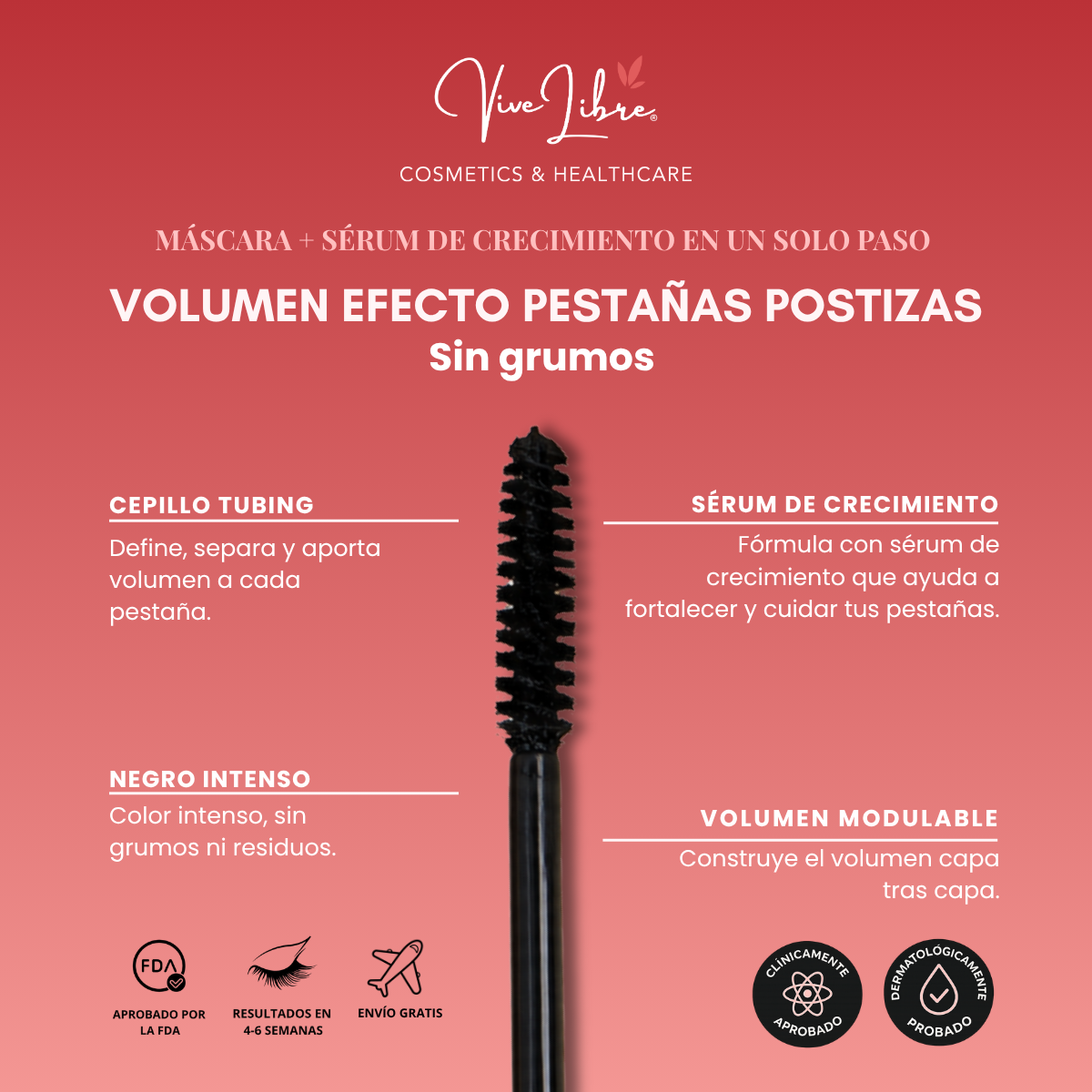BLACK ICONIC MASCARA - Máscara Waterproof con Sérum de Crecimiento 6mL