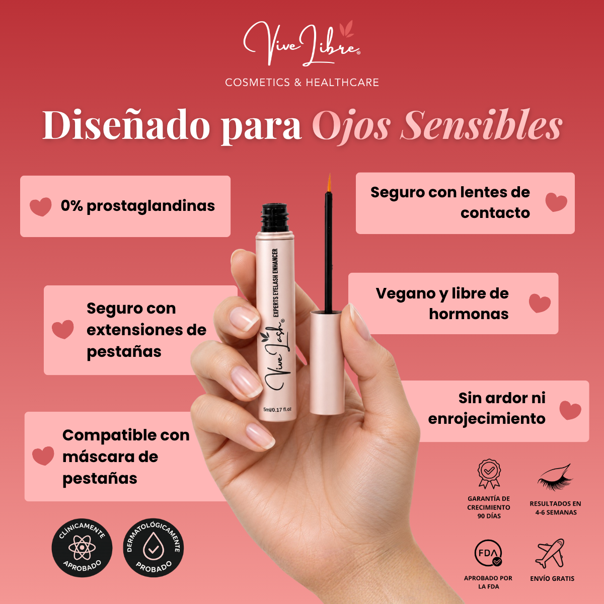 VIVE LASH SERUM - Sérum de Crecimiento de Pestañas 5mL