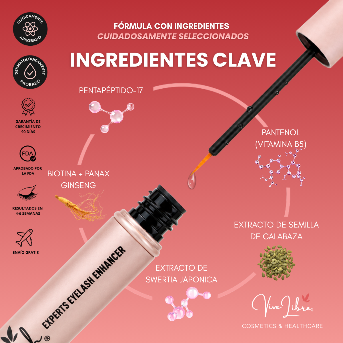 KIT POTENCIA TU MIRADA + RIZADOR DE PESTAÑAS Y COSMETIQUERA DE REGALO