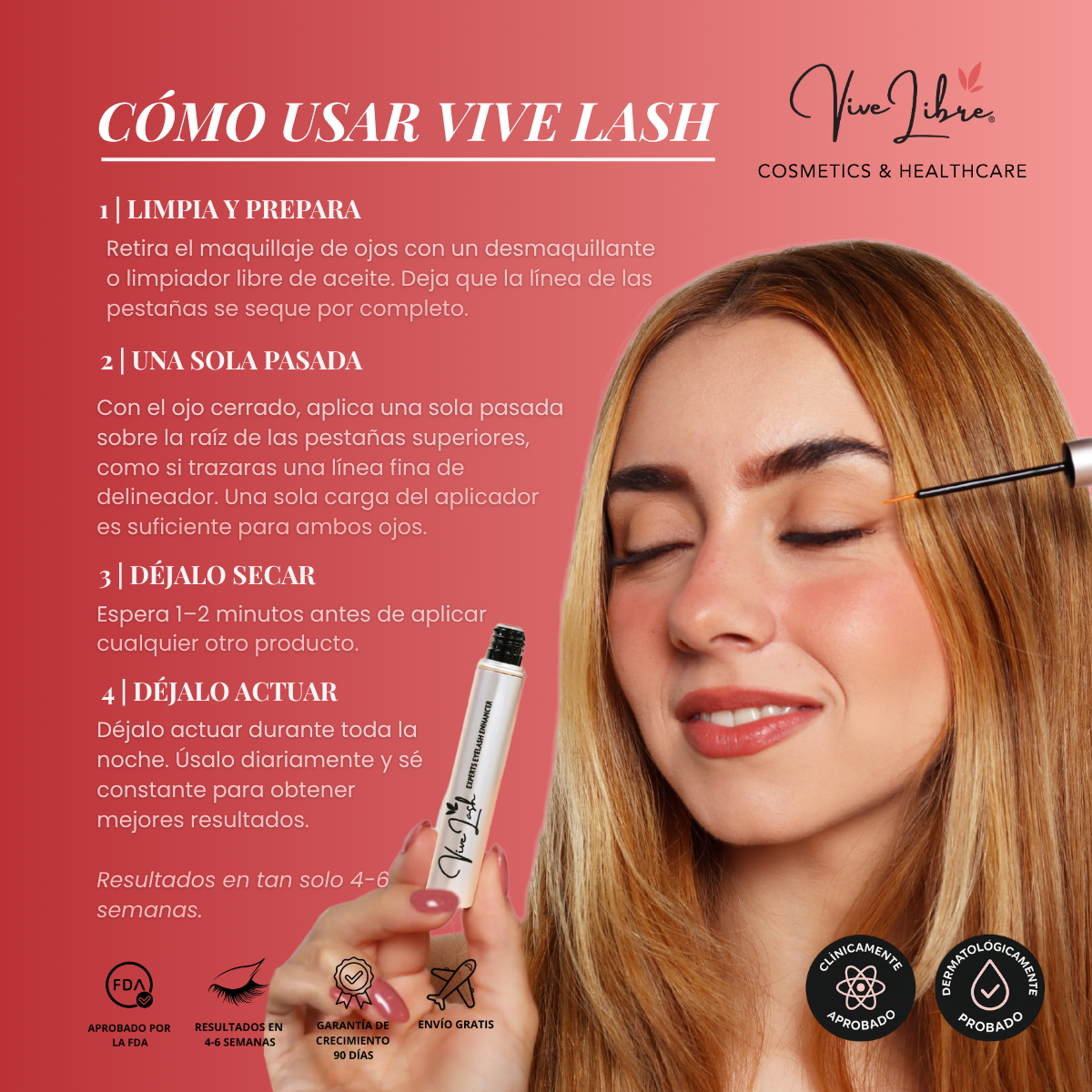 VIVE LASH SERUM - Sérum de Crecimiento de Pestañas 5mL